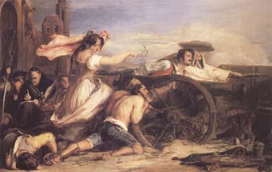 Sir David Wilkie The Defence of Saragossa (mk25) Spain oil painting art